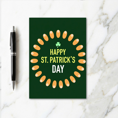 Golden Ovals St Patricks Day Card