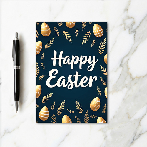 Golden Pattern Easter Card
