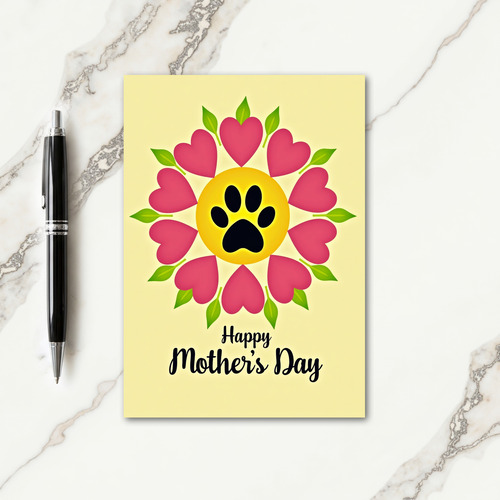 Golden Paw Mothers Day Card
