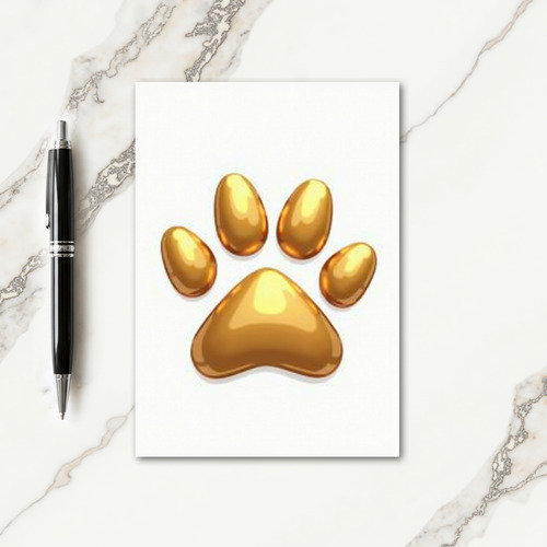 Golden Paw Sweet Fathers Day Card