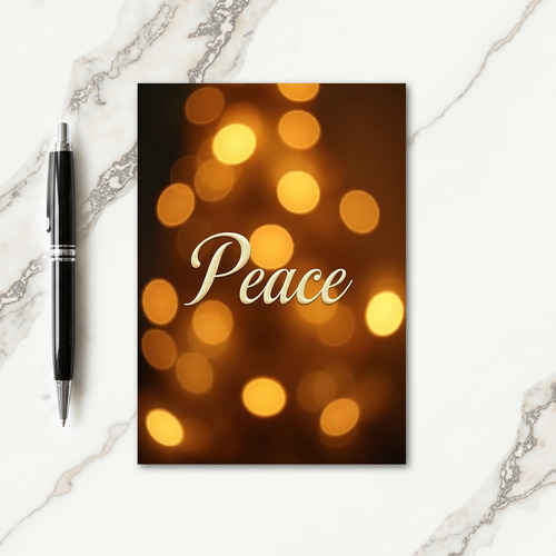 Golden Peace Christmas Card