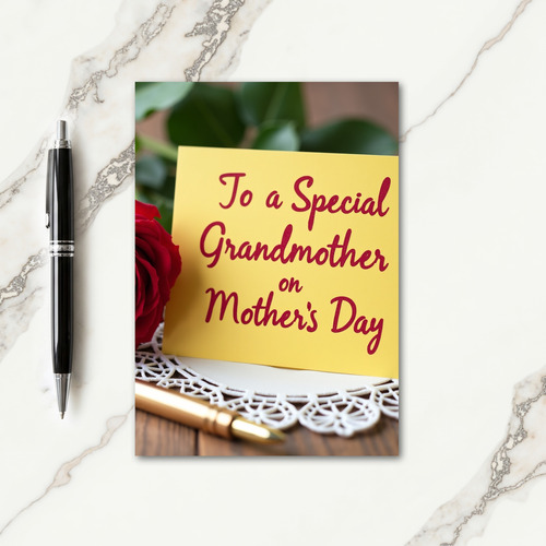 Golden Pen Mothers Day Card