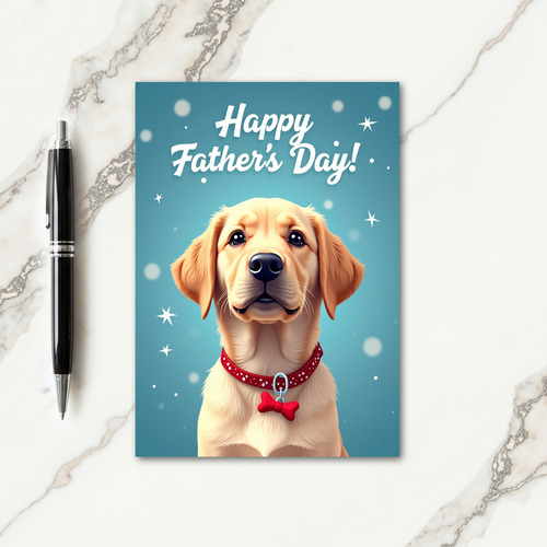 Golden Pet Fathers Day Card