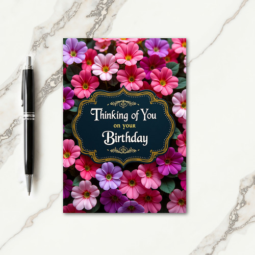 Golden Plaque Birthday Card