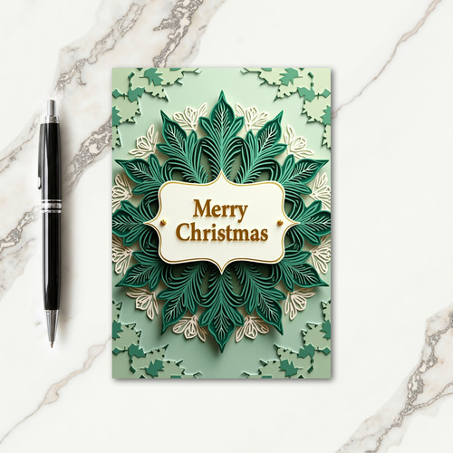 Golden Plaque Christmas Card