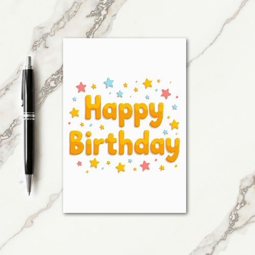 Golden Plump Birthday Card