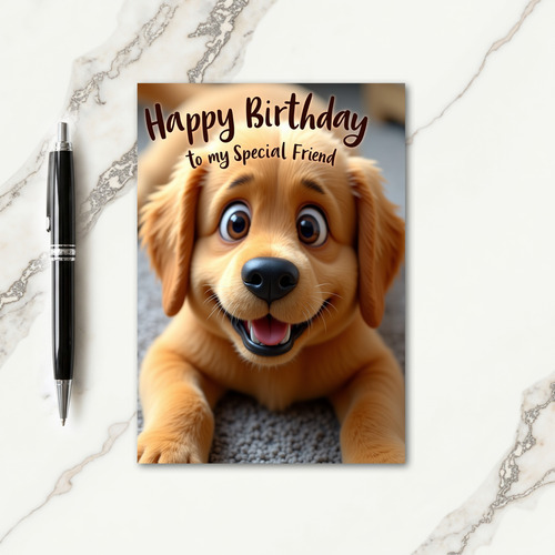 Golden Pup Celebration Card