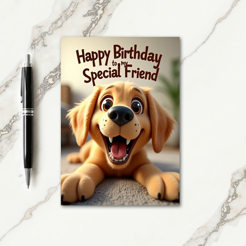 Golden Pup Joy Card