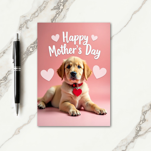 Golden Puppy Love Mother Card