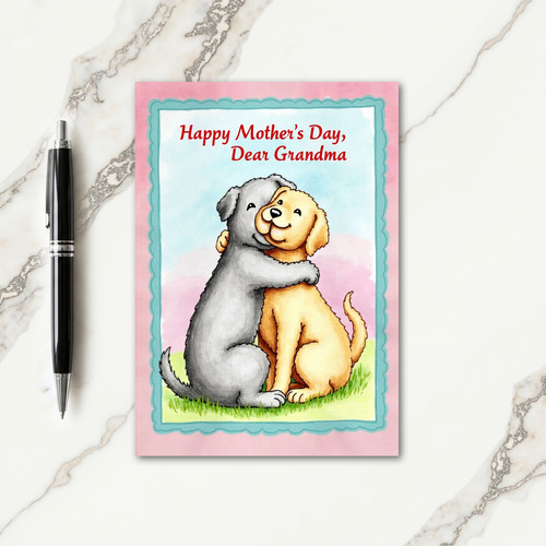 Golden Puppy Love Mothers Day Card