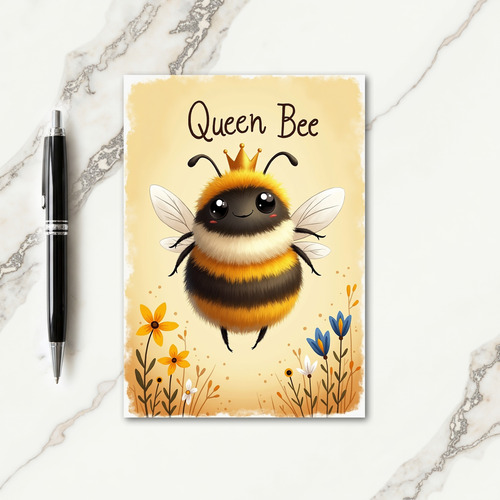 Golden Queen Bee Mothers Day Card