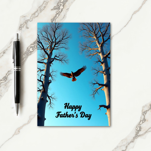 Golden Raptor Fathers Day Card