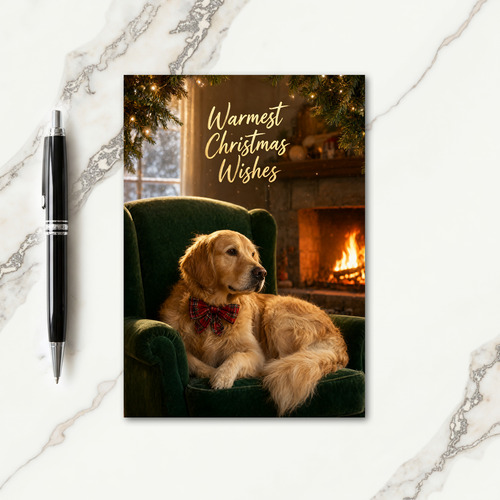 Golden Retriever Christmas Card