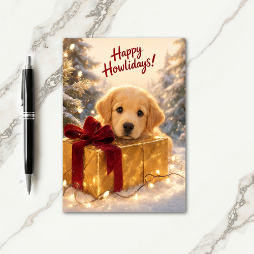 Golden Retriever Holiday Card