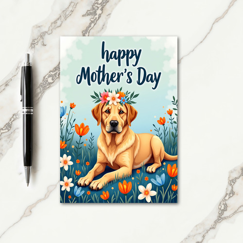 Golden Retriever Meadow Card