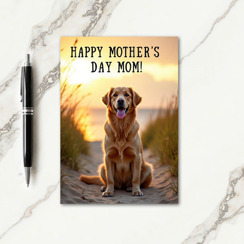 Golden Retriever Mothers Day Card