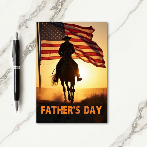Golden Rider Fathers Day Card
