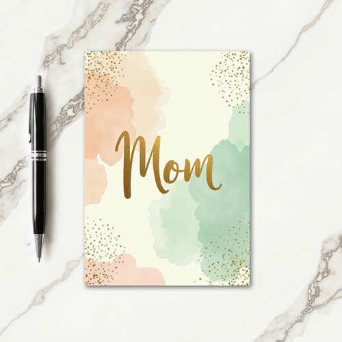 Golden Script Love Card