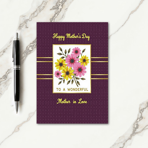 Golden Script Mothers Love Card