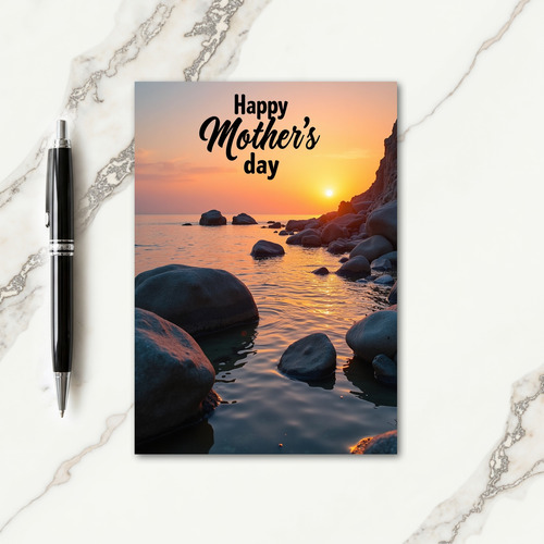 Golden Seascape Mothers Day Card