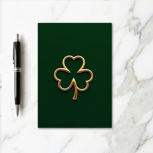 Golden Shamrock Luck Card