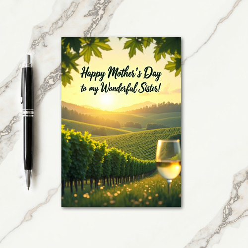 Golden Sister Mothers Day Card