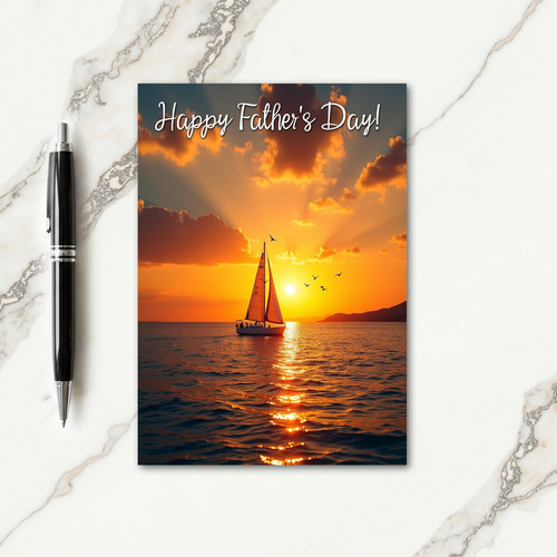 Golden Sky Sweet Fathers Day Card