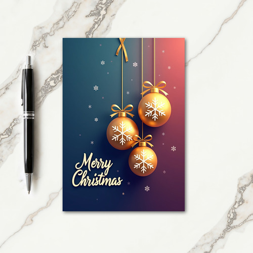 Golden Snowflake Art Card