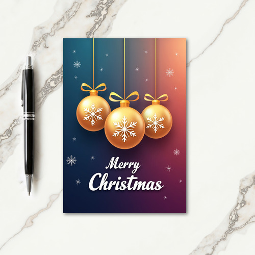 Golden Snowflake Card