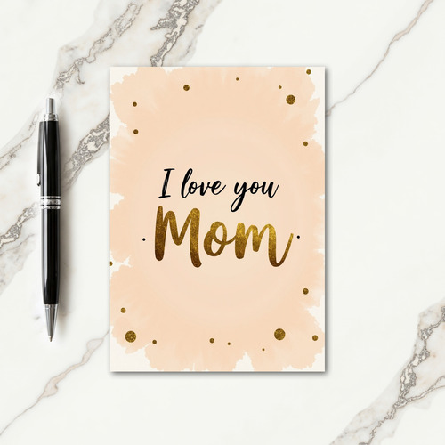 Golden Sparkle Mom Card