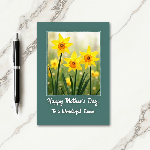 Golden Spring Mothers Day Card