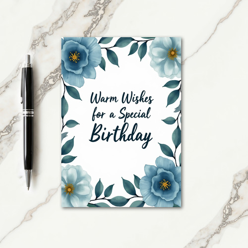 Golden Stamen Birthday Card