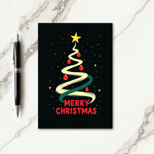 Golden Star Holiday Card