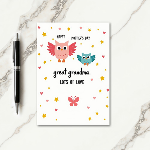 Golden Star Lovebird Scene Card