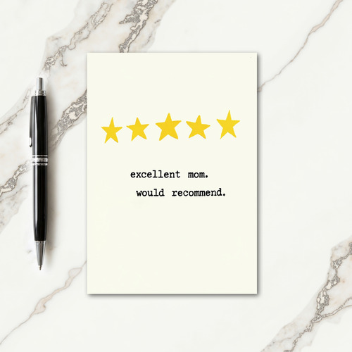 Golden Star Mom Praise Card