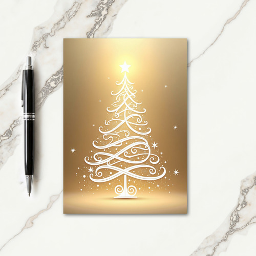 Golden Star Tree Card