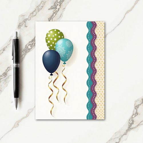 Golden Starburst Birthday Card