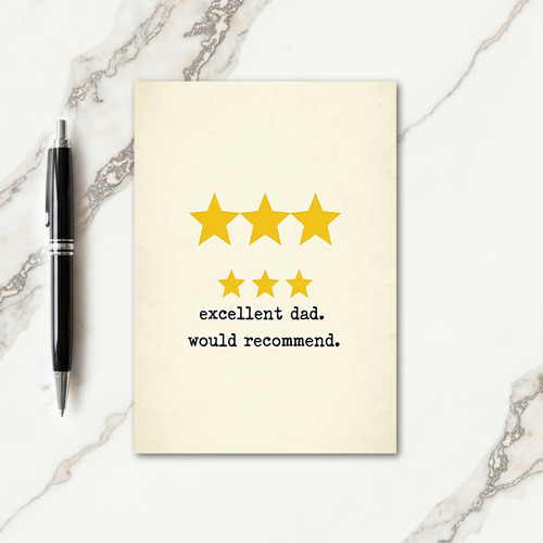Golden Stars Fathers Day Card