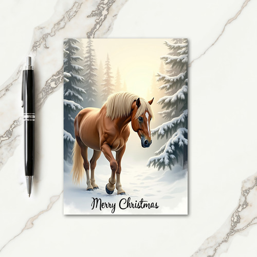 Golden Steed Christmas Card