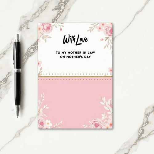 Golden Stripe Mothers Day Card