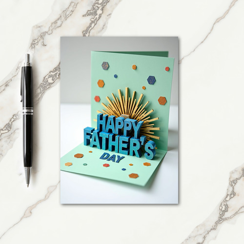 Golden Sun Fathers Day Card