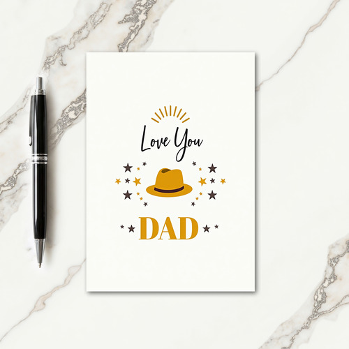 Golden Sun Love You Dad Father Card