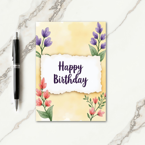 Golden Sunlit Birthday Card