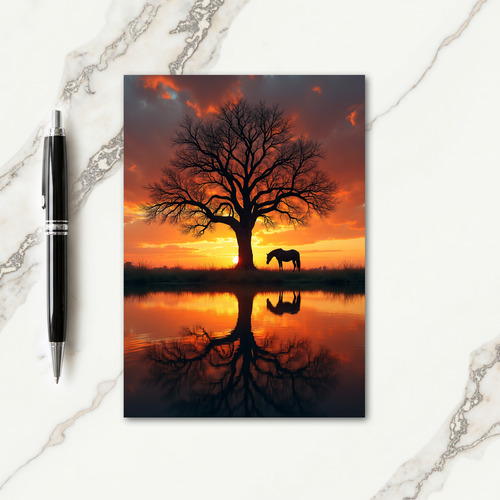 Golden Sunset Birthday Card