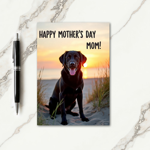Golden Sunset Mothers Day Card