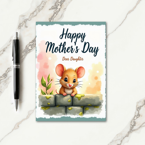 Golden Sunset Mothers Day Wish Card