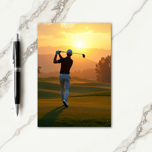Golden Swing Fathers Day Card