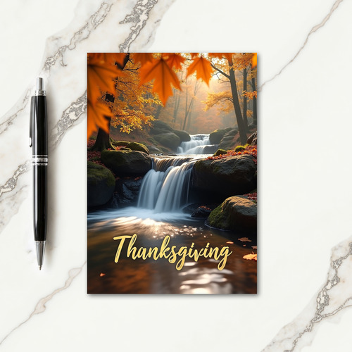 Golden Thanksgiving Card