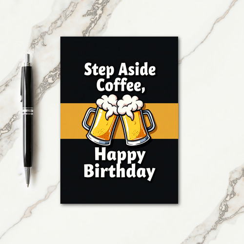 Golden Toast Birthday Card