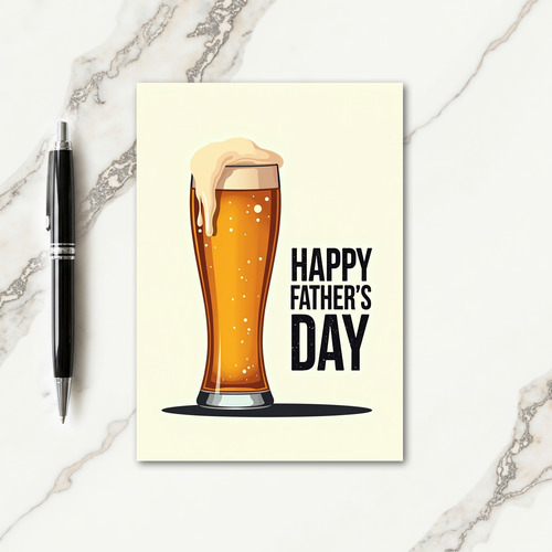Golden Toast Fathers Day Card